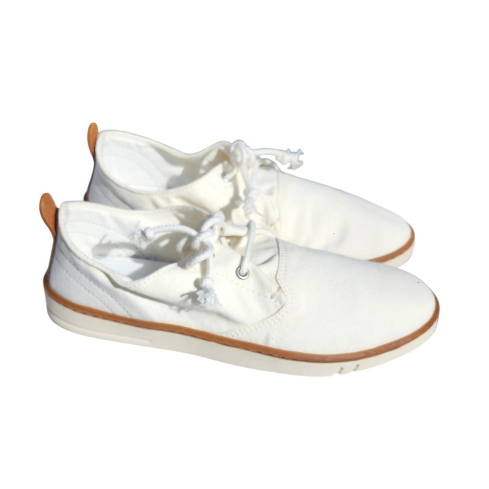 Timberland Mens White Canvas Boat Shoes Sneakers TB0A6CNJET7 Size 7.5W